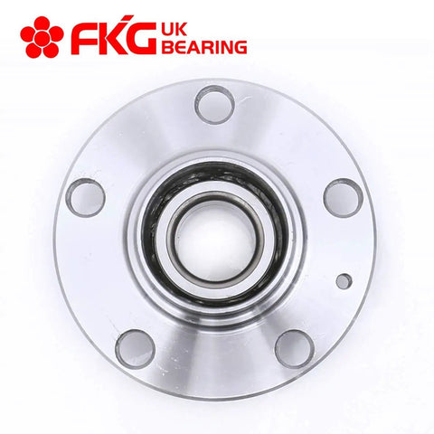 Front view of Rear Wheel Bearing Hub Assembly Set For Audi TT 2000-2006, VW Beetle 1998-2010, Golf 1999-2006, Jetta 1999-2005.