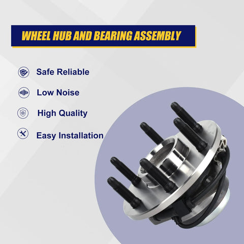 Front Wheel Bearing And Hub Assembly For 2000 Through 2008 Cadillac Escalade, Chevy Avalanche, Suburban 1500 2500, Tahoe