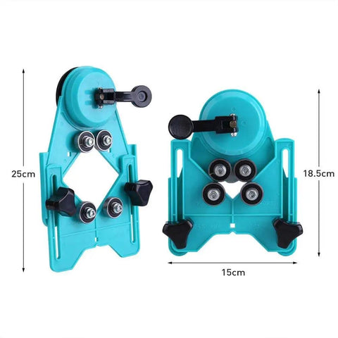 Pro Grade Adjustable Drill Hole Locator With Vacuum Base Sucker - Hole Saw Jig For Ceramic Tile Glass Marble Porcelain