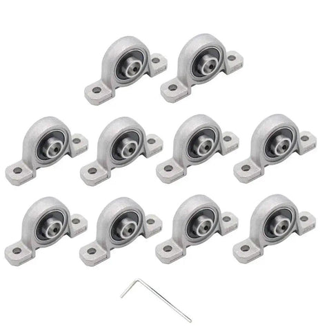 10 Pieces 8 mm Bore Pillow Block Bearings Rail Mounted Self Aligning Zinc Alloy 55 By 29 By 13 mm Block With 5 mm Mounting Holes