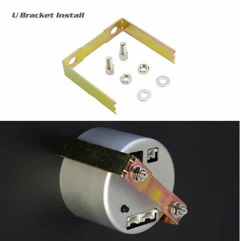 Oil Pressure Gauge Kit 0-100 Psi For 52mm Two One Sixteenth Inch In-Dash Brushless Series With One Eighth BSPT Sensor installation bracket