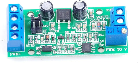 PWM To Voltage Converter Module For PLCs And Microcontrollers, Converts 0 To 100 Percent PWM Into 0-10V Or 0-5V Analog Output