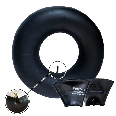 Two Pack Butyl Rubber Inner Tubes Fit 16x6.50-8 and 16x7.50-8 Tires with TR13 Straight Valve Stem for High Air Tightness and Durable Performance