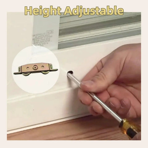 Adjusting 2-Pack Heavy Duty Sliding Door Rollers With Steel Ball Bearing Tandem Wheels For Patio Doors.