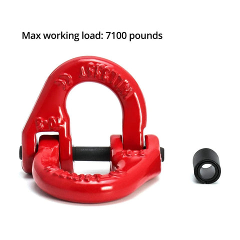 Alloy Steel Grade 80 Hammerlock Coupling Link Three Eighths Inch Red Painted Durable 7100 lb Working Load Limit