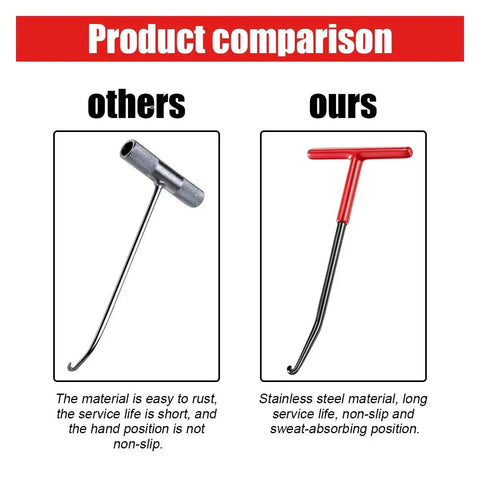 Motorcycle Exhaust Spring Hook T Handle Rubber Coated Puller Tool comparison with another hook
