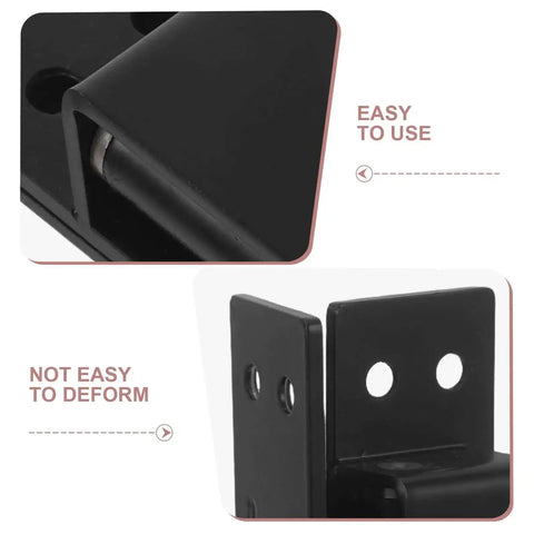 Concealed Hidden Interior Door Hinge Black 5 Inch Adjustable Heavy Duty Invisible Bookcase Hinge for Secret Doors, detail view