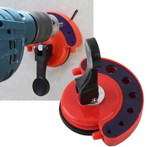 Adjustable Diamond Drill Bit For Glass Tile And Ceramic, 4 To 12 Mm Hole Saw Core Bit Kit With Vacuum Base, lever attachment close-up