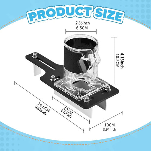 Front view of 2 In 1 Invisible Fastener Slotting Bracket For Cabinet Furniture Assembly And Wood Router Base Mortising Jig, Heavy Duty Aluminum Alloy Construction, DIY Friendly