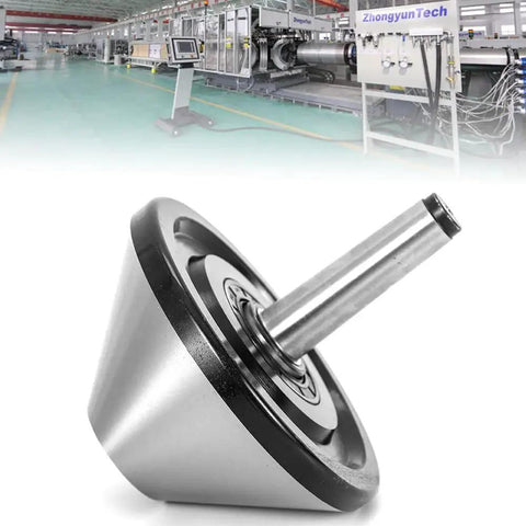 Bull Nose Live Center MT3 Morse Taper 75 Degree Triple Bearing Lathe Centering Tool Alloy Steel Tailstock displayed in workshop