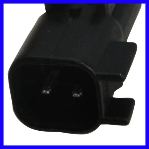 Close-up of a black connector plug from a Front Left And Right Wheel Bearing And Hub Assembly Kit Two Piece Direct Fit Replacement For 06 08 Dodge Ram 1500 Regular Cab With 4 Wheel ABS 06 08 Ram 1500 Crew Cab And 2009 Ram 1500.