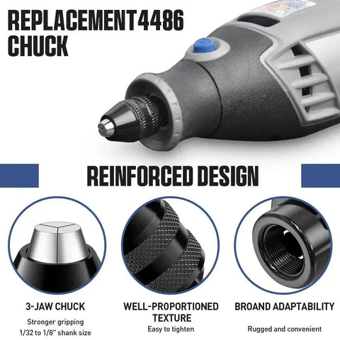 Keyless Drill Chuck Collet Set Kit, 28 Pcs 1/32 To 1/8 Inch, Quick Change Shank Rotary Tool Adapter, Replacement 4485 4486