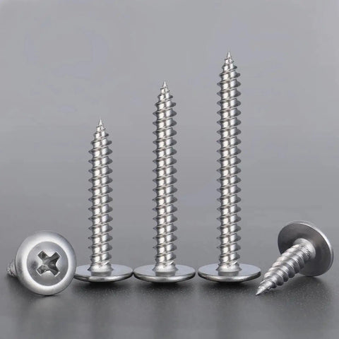 Size Eight Modified Truss Head Wood Screws Set Stainless Steel 410 Self Tapping Assortment 165 Pieces For DIY Projects