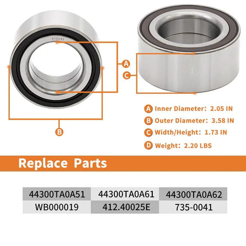 Front Wheel Hub Bearing Assembly For Acura TL TSX 2009 2014 And Honda Accord 2008 2012 Crosstour 2010 2012 ABS Included