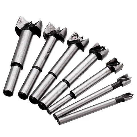 7 Piece Woodworking Drill Bit Set 6 To 25 Mm Center Bits For Wood Drilling And Boring Holes Hinge Hole Cutter And Hole Saw Cutter DIY