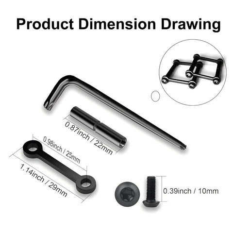 Two Pack Anti Rotation Pins For Precision Machinery, Motorcycle Engines, CNC Equipment, Industrial Machines, And Aircraft Model Assembly, Durable Anti Slip Pins In High Strength Steel With Wear And Corrosion Resistant Finish For Tight Alignment showing dimensions and components