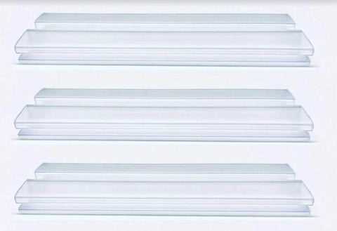 Clear PVC Piano Style Hinge 24 Inch No Screw Or Glue Required For Three Sixteenth Inch Material Suitable For Plexiglass Panels Pack Of Three