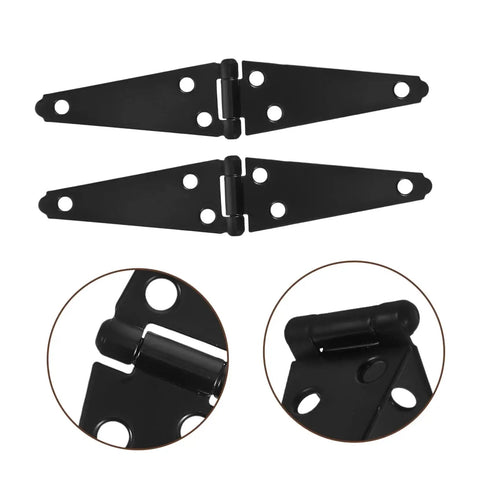 Heavy Duty Gate Hinges For Barn Doors And Fences With Screws Pro Grade Galvanized Steel Outdoor Hardware Providing Easy Install