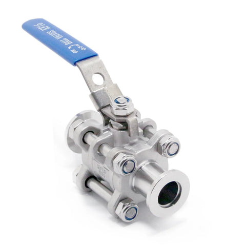 QiiMii KF-16 vacuum ball valve clamp valve, stainless steel 304 with locking device, blue lever