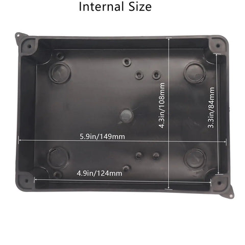 Internal view of the Outdoor IP65 Waterproof Electrical Junction Box In Tough ABS Plastic With Reserved Hole Design And Cable Glands