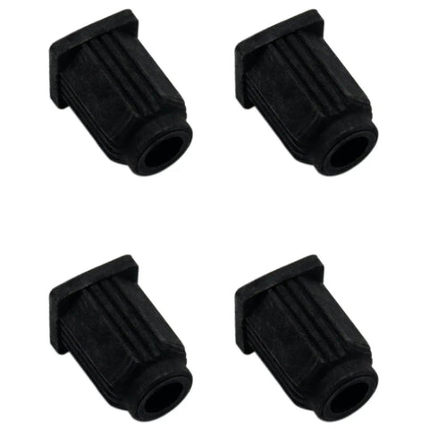 4 Pack Caster Sleeve Inserts Black Plastic Stem Socket For Chair And Table Caster Rods 25 X 25 X 38 Mm Easy To Install PP Material Square Caster Sleeve For Replacement And Easy Fit For Most Chairs And Tables