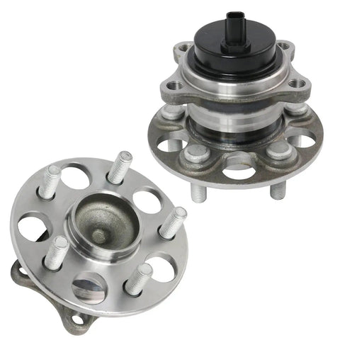 4 Piece Wheel Bearing Hubs Assembly Kit For Toyota Corolla 2019 Through 2023 And Prius 2016 Through 2022 And Prius Prime 2017 Through 2022 Front And Rear Replacement Set Drop In Ready, showing front and rear wheel hubs
