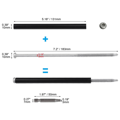 10 Piece 7 Inch Gutter Screws With Ferrules And Driving Tool For Eave Gutters Heavy Duty Replacement Fastening For Gutter Guards Sagging Solution Weatherproof Metal Construction And Long Lasting Durability.