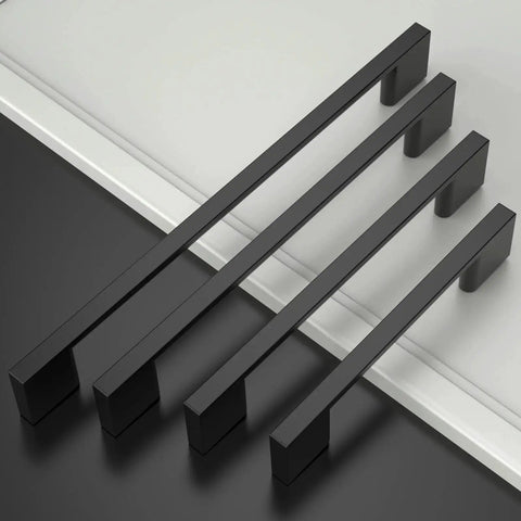 10 Pack Matte Black Cabinet Pulls 5 Inch 128mm Hole Centers Kitchen Cabinet Handles For Cabinets Cupboard Drawers Hardware ZH0060