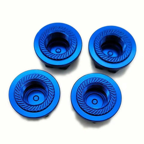 Traxxas Aluminum Wheel Nuts Wheel Locker 17mm For One Fifth X Maxx X Maxx 7758 Blue Upgrade Part, set of four blue wheel nuts