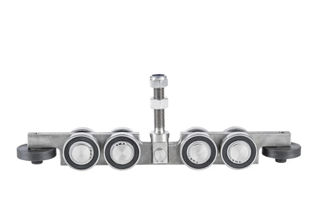 Sliding Gate Trolley Truck Assembly With Four Bearings And Eight Steel Wheels For Heavy Doors High Duty Load Bearing Smooth Quiet Operation