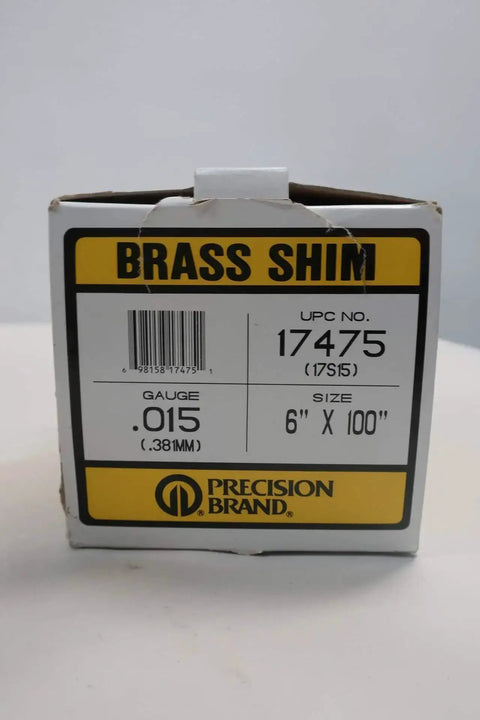 Brass Shim Stock Roll 6 Inch By 100 Inch 0.015 Inch Thick Shop Ready Pro Grade Metal Shims box front view