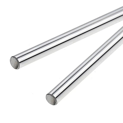 Two Pack 8mm By 400mm Linear Motion Rod Shaft Guide In Steel For DIY Builds, showing two steel rods ideal for CNC machines.