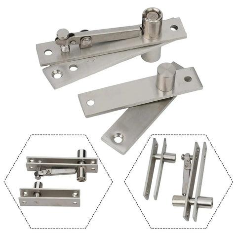 Top And Bottom Secret Door Hinge Set Stainless Steel Pivot Swing Door Hardware For Bedroom And Living Room, Hidden Door System