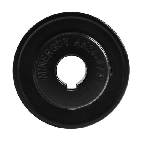 Heavy Duty Cast Iron V Belt Pulley Five Eighth Inch Bore And Two And A Half Inch Outside Diameter Single Groove Sheave For Three L Four L A AX V Belts Fixed Bore With Double Set Screw MINERGUY