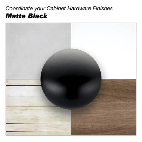 Nantes Collection 3-Inch Center-To-Center Matte Black Traditional Round Cabinet And Drawer Pull Handle on color swatches
