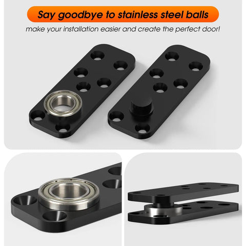 Heavy Duty Pivot Hinge Hardware Kit For Hidden Secret Doors And Bookcase Doors, 180 To 360 Rotation, Supports Up To 660 Lbs