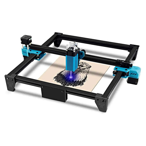Laser engraving machine working on Basswood Sheets One Eighth Inch Thick 16 By 12 Inch Unfinished Wood Boards Ten Pack