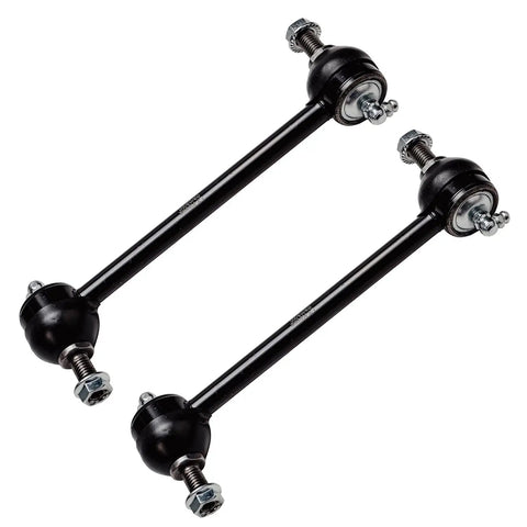 Close-up of sway bars from 14 Piece Beefy Front And Rear Suspension Kit With Wheel Bearing Hubs Tie Rods Ball Joints Front And Rear Sway Bars Boots Replacement For Chevy Impala Monte Carlo Pontiac Grand Prix Buick LaCrosse Regal Century