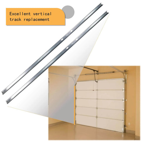 Vertical Garage Door Track Replacement Kit For 8Ft Doors Left And Right Side Rails For Residential And Light Commercial Use 88 Inch Rails For 2 Inch Rollers DIY Friendly Easy Install And Heavy Duty Steel Hardware