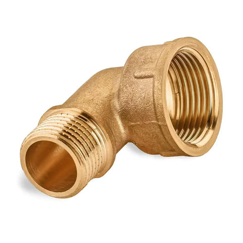 Forged Brass Pipe Fitting Elbow One Half Inch Male To Three Quarter Inch Female 90 Degree Street Elbow For Plumbing And Heating