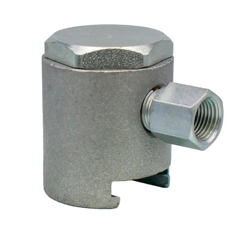 Five Eighth Inch Button Head Grease Coupler For High Volume Fittings With 3000 PSI Working Pressure And 4000 PSI Rating, One Eighth FNPT, silver