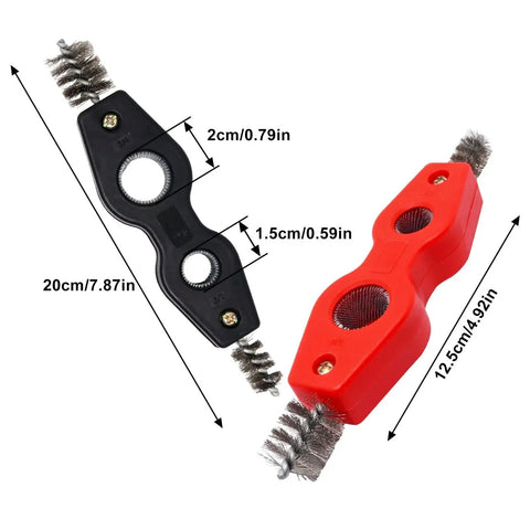 Two Pack Four In One Copper Pipe Cleaner Kit For Plumbing Deburring And Soldering With Half And Three Quarters Inner Brushes.