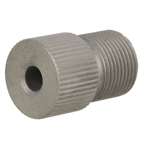 Metal knurled drill chuck adapter sleeve with 5mm bore and external threads