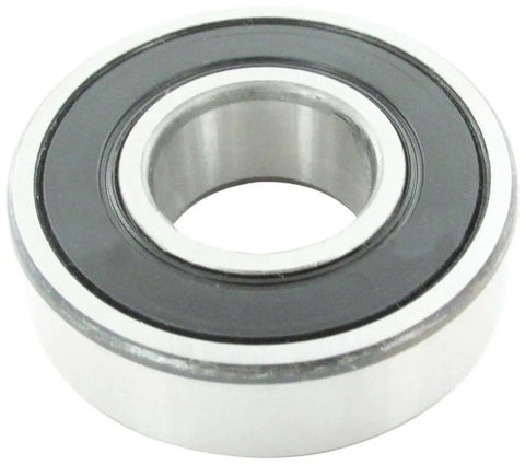 SKF Power Steering Pump Shaft Bearing 62032RSJ, tapered roller, front view, fits AMC Audi Buick Cadillac Chevrolet Chevy Dodge Ford GMC Honda