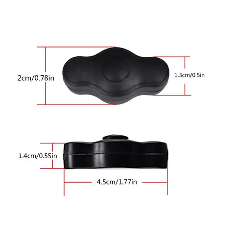 12V Waterproof Push Button On Off Switch With Quick Connector For LED, showing dimensions and side view in black finish.