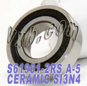 61901-2RS Bearing 12x24x6 Si3N4 Ceramic Sealed ABEC-5 Bearings - VXB Ball Bearings