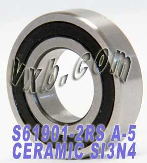 61901-2RS Ceramic Bearing 12x24x6 Stainless Steel Sealed ABEC-5 Bearings - VXB Ball Bearings