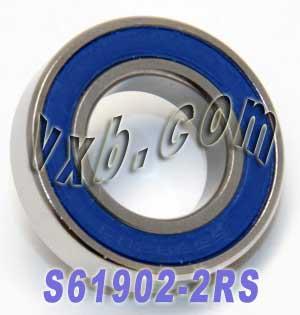 61902-2RS Bearing Stainless Steel Sealed 15x28x7 - VXB Ball Bearings