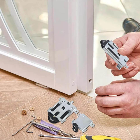 Sliding Door Roller Kit For Wardrobe And Patio Doors With Solid Wheel Bearings And Steel Frame Rails DIY Friendly installation