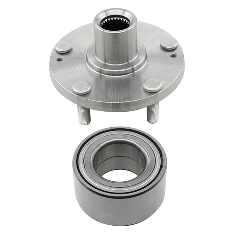 Front Wheel Bearing Hub Assembly For Hyundai Elantra 2011 To 2016 Elantra GT 2016 To 2017 Veloster 2012 To 2017 And Kia Forte 2014 To 2018 Forte5 Forte Koup Driver And Passenger Side OEM Grade Replacement with hub and bearing visible